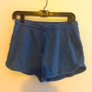 Alphalete blue athletic drawstring shorts